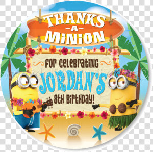 Luau Pool Party Minions Favor Tags   Despicable Me  HD Png Download