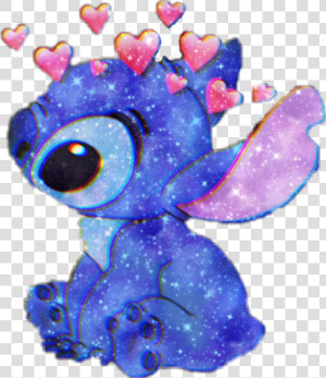  stitch  heart  heartcrown  cute   Cute Stitch With Hearts  HD Png Download