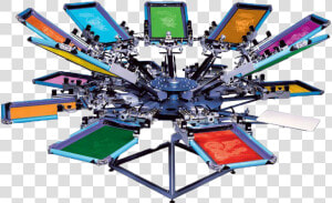 Screen Printed Clipart   T Shirt Screen Printing Machine  HD Png Download