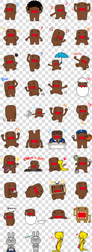 Domo Kun Line Sticker Gif  amp  Png Pack   Future Boy Conan Png  Transparent Png