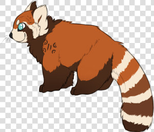 Cute Red Panda Illustration   Red Panda Tail Drawing  HD Png Download