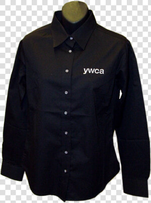 Ywca Ladies Black Button Up Shirt   Button  HD Png Download