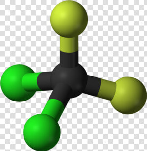 Ball And Stick Model Of The Tetraethyllead Molecule   Model Of Dichlorodifluoromethane  HD Png Download