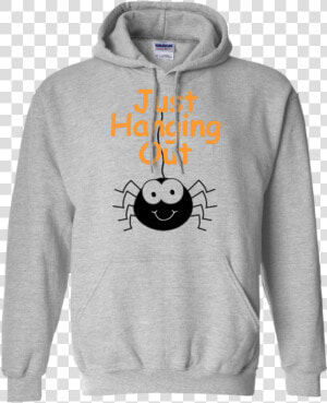 Just Hanging Out Spider Pullover Hoodie 8 Oz Sport   Hoodies Pikachu And Stitch  HD Png Download