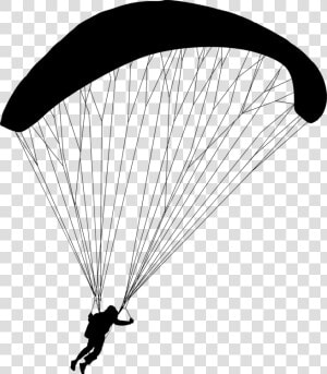 Air Sports monochrome Photography sky   Paragliding Clipart Black And White  HD Png Download