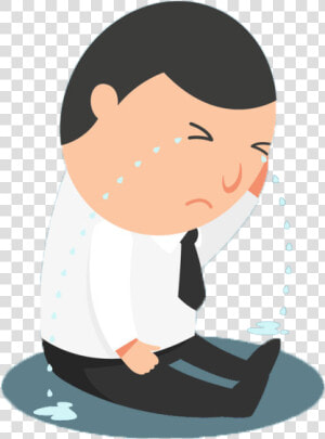 Crying Cartoon Sadness   Man Crying Png  Transparent Png