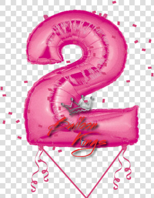 Pink Number   Number 2 Balloon Png  Transparent Png