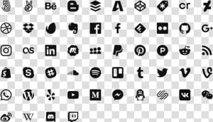 Black Social Media Icons For Email Signature  HD Png Download