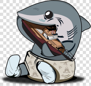 Jaws  Shark  Baby Shark  Orca  Boat  Play  Diaper    Cartoon  HD Png Download