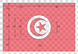 Dimension Drapeau Tunisie  HD Png Download