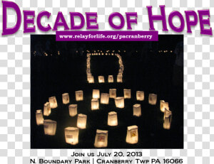 2013 Relay For Life  Decade Of Hope  HD Png Download