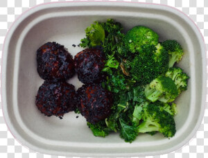 Lean Entree With Sweet  amp  Spicy Turkey Meatballs   Broccoli  HD Png Download