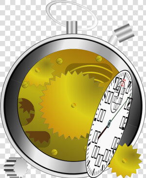 Circle yellow stopwatch   Broken Watch Clipart  HD Png Download