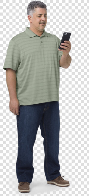 Type 2 Diabetes Patient Looking At Phone   Png Someone With A Phone  Transparent Png