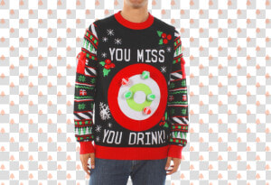 Human Target  Christmas  Ugly Sweater  Ugly Christmas   Ugly Christmas Sweater Booze  HD Png Download