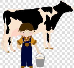 Cow Png Clipart   Dairy Cow Milking Cartoon  Transparent Png