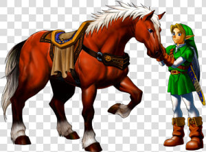 Verzamelingen Link Adulte Et Epona   Epona Link Ocarina Of Time  HD Png Download