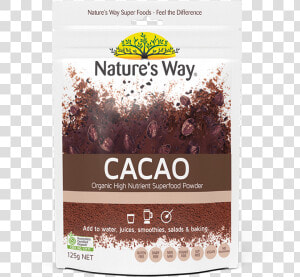 Nature S Way Superfoods Cacao Powder 125g   Nature  39 s Way Acai Powder  HD Png Download