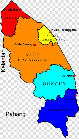 Map Of Terengganu  Malaysia Clip Arts   Kuala Terengganu Map Png  Transparent Png