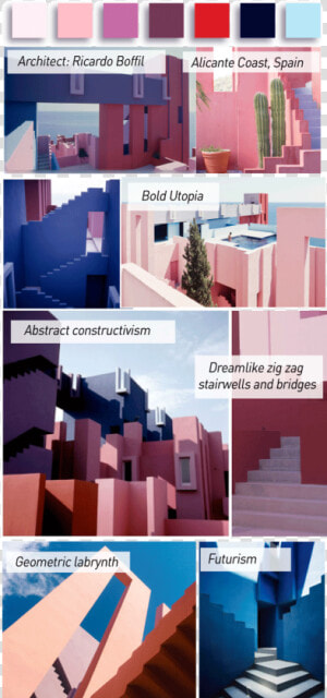 La Muralla Roja Mood Board   La Muralla Roja Spain  HD Png Download