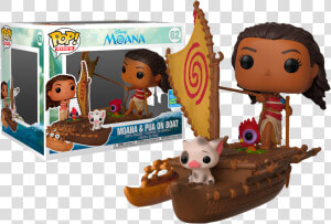 Moana With Pua  amp  Hei Hei On Boat Sdcc19 Pop Rides Vinyl   Moana And Pua On Boat Funko  HD Png Download