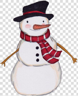 Hand Painted A Cute Little Snowman Png Transparent   Portable Network Graphics  Png Download