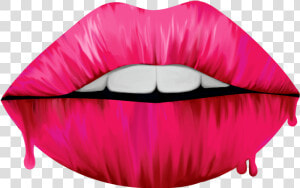 Painted Lips Mixed Media Teeth Hand Drawn Graffiti   Painted Lips  HD Png Download