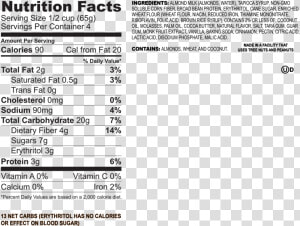 Enlightened  Ooey Gooey Cinnamon Bun Dairy free   Tragacanth Gum Nutrition Facts  HD Png Download