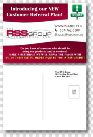 Postcard Design By Standout Design For The Rss Group   Paper Product  HD Png Download