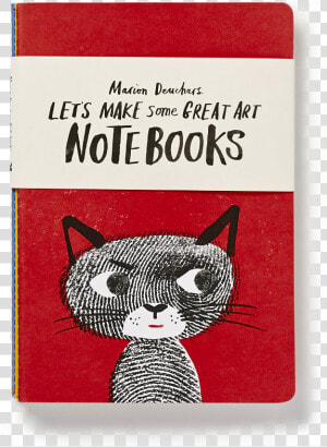 Let S Make Some Great Art Notebook Marion Deuchars   Tabby Cat  HD Png Download