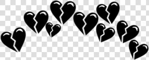  tumblr  black  crown  brokenhearts  heart  followme   Black Broken Hearts Png  Transparent Png