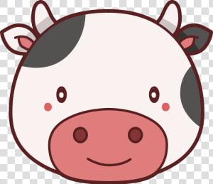 Transparent Cow Face Clipart   การ์ตูน วัว น่า รัก  HD Png Download