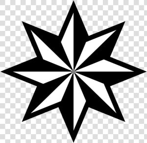 Black Stars Clipart Free   8 Point Star Vector  HD Png Download