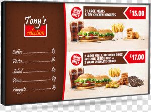 Digital Menus   Digital Menu Boards Mockup  HD Png Download