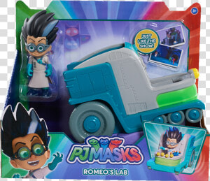 Pj Masks Romeo S Lab Vehicle With Figure Set  HD Png Download