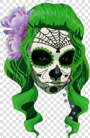 Transparent Girl Skull Clipart   Dibujo Imagenes De Catrinas  HD Png Download