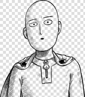 Drawing Transparent Face   One Punch Man Simple Drawing  HD Png Download