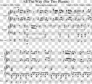 All The Way Sheet Music Composed By Songified By The   All The Way Jacksepticeye Piano Sheet Music  HD Png Download