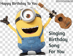 Minion Free Stock Veterans Clipart Minions Com Violao   Happy Birthday Minions  HD Png Download