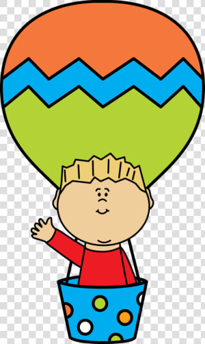 Ballon Drawing Baby Boy   Boy In A Hot Air Balloon  HD Png Download