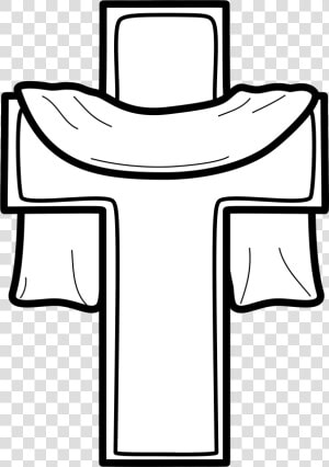 Black And White Coloring Page Of Jesus   Clipart Jesus Cross Black And White  HD Png Download