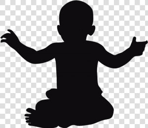 Baby Silhouette Sitting Up   Child Sitting Silhouette Png  Transparent Png