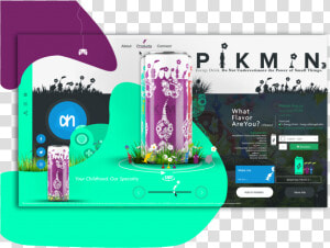 Pikmin Energy Drink   Energy Drink Landing Page  HD Png Download