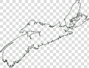 Nova Scotia   Nova Scotia Map Outline  HD Png Download