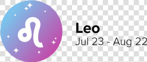 Leo Zodiac Sign With Dates   Graphic Design  HD Png Download