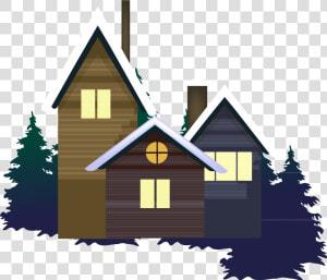 Transparent Snowing Png   House  Png Download