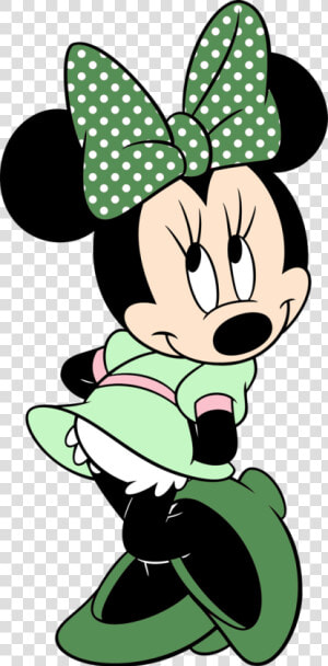 Brushes Png Minie   Minnie Mouse Green Bow  Transparent Png