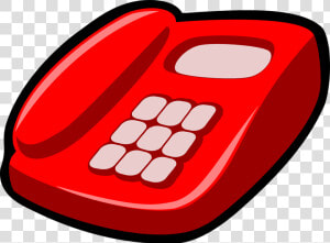 Telephone  Red  Phone  Telecommunication  Instrument   Home Phone Cartoon Png  Transparent Png