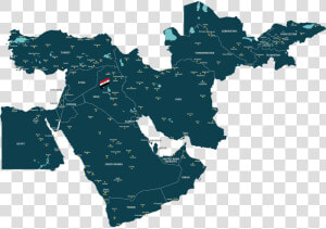 Middle East Map Simple  HD Png Download