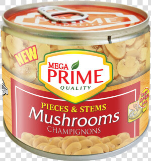 Mega Prime Pieces And Stems Mushrooms 198g   Convenience Food  HD Png Download